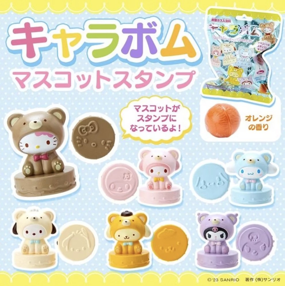 Sanrio 角色人物印章入浴球 -6款隨機1款