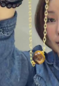 260219 - A21 金虎眼波波金色鎖鏈頸鏈