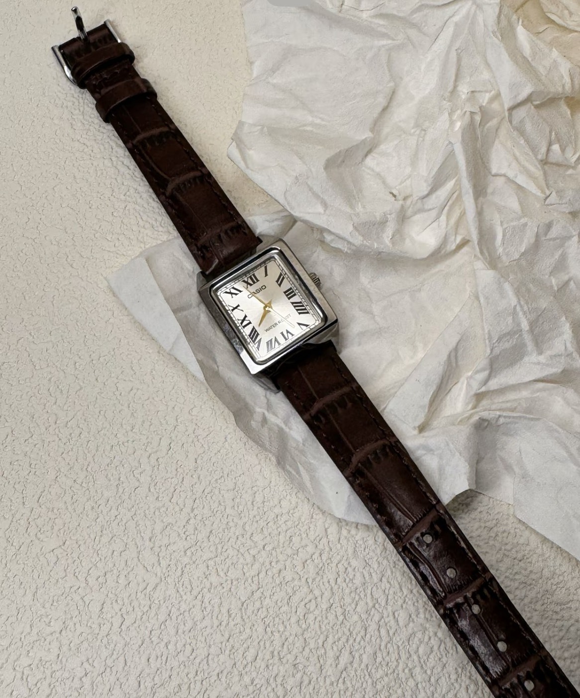 CASIO STANDARD系列 VINTAGE 復古文藝 小方塊 石英機芯 皮革錶帶