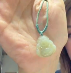 260219 - A37 晴水綠和田玉  彌羅佛公繩鏈