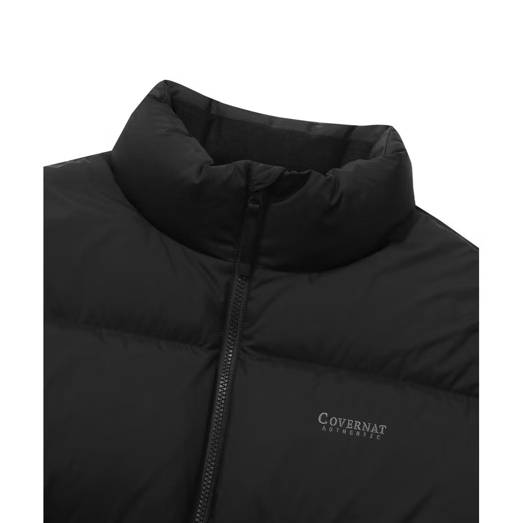 [ Covernat ] ￼男女同款保暖鴨絨加厚刺繡經典LOGO立領羽絨外套