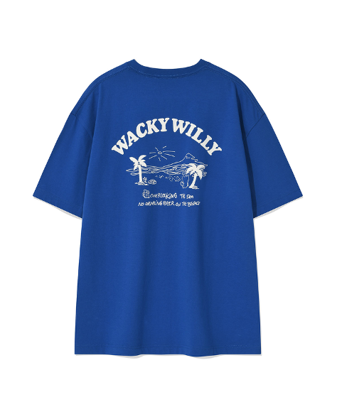 VP011 WACKY WILLY Beach Graphic Short Sleeve T-Shirt