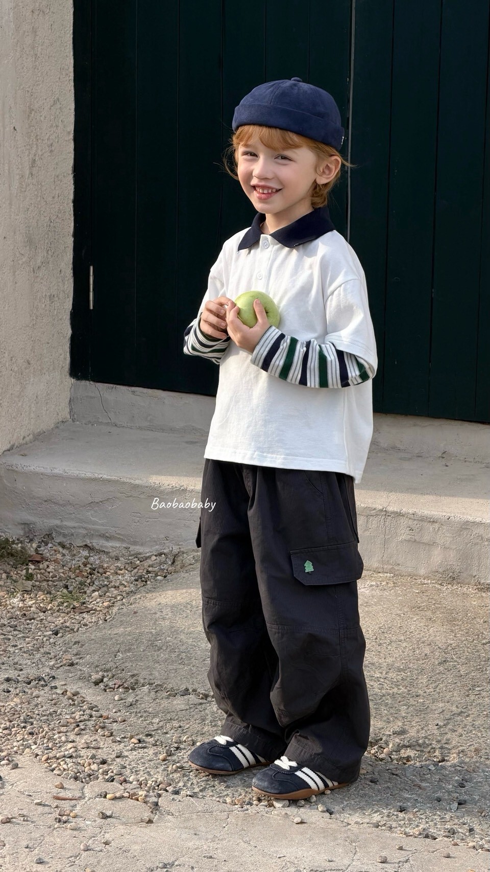 小樹徽章大口袋長褲