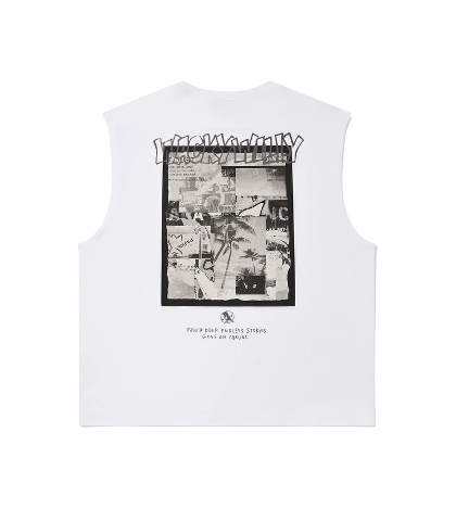 VP012 Wacky Willy Summer Print Sleeveless T-Shirt