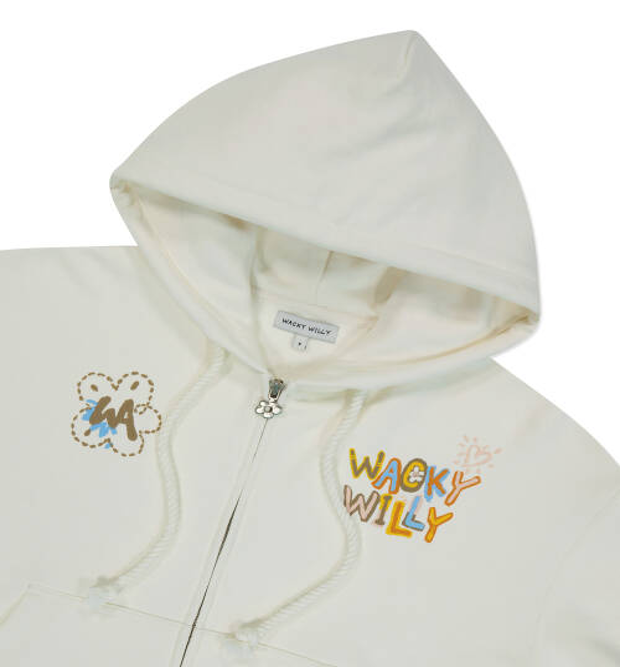 VP014 WACKY WILLY Women's IP Graphic Semi-Overfit Hooded Zip-Up (FREE SIZE)