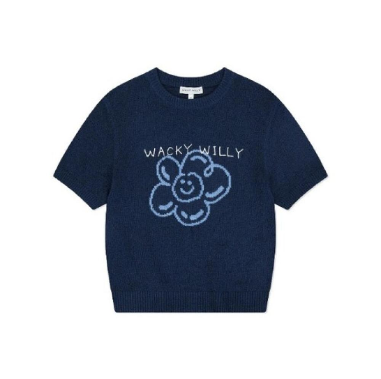 VP016 WACKY WILLY Women's Lily Graphic Short Sleeve Knit