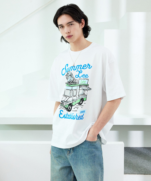 VP022 LEE Summer Lee Riders Graphic T-Shirt 白色