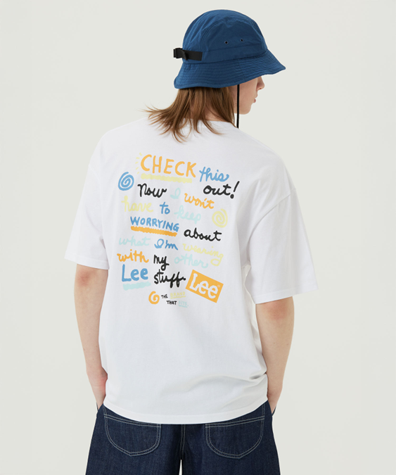 VP025 Lee Drawing Graphic T-Shirt 白色