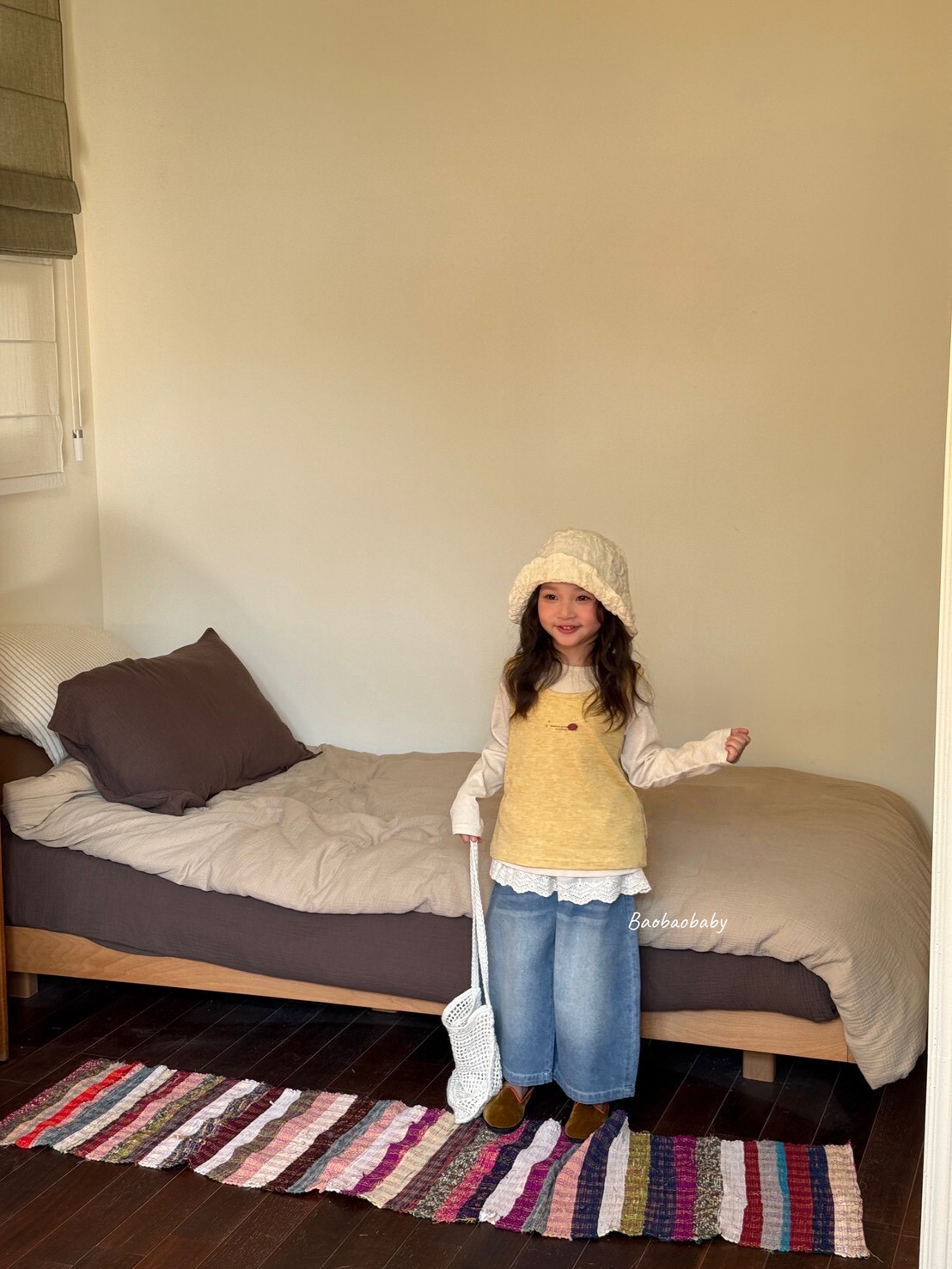 向日葵圓領兩件式上衣