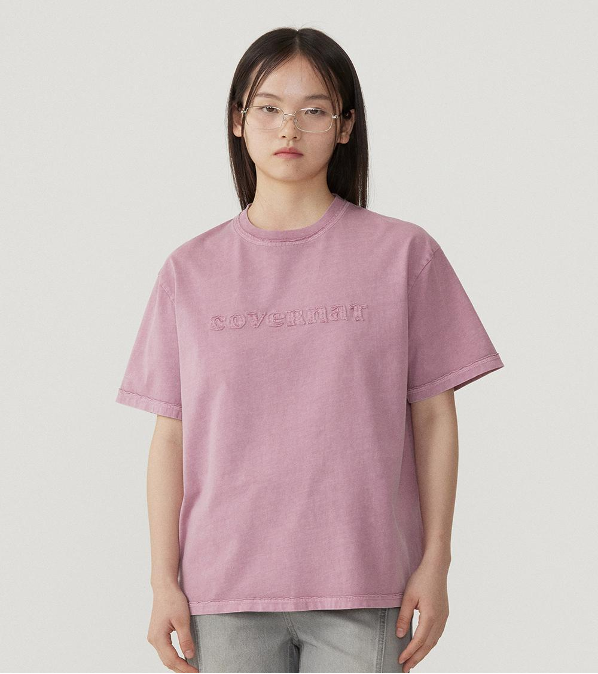 VP045 COVERNAT Women's Overfit Pigment Cooper Logo T-Shirt (FREE SIZE)