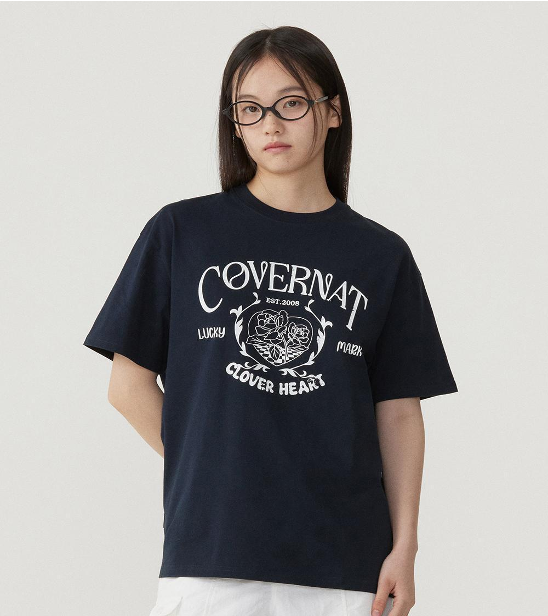 VP046 COVERNAT Women's Overfit Vintage Graphic T-Shirt (FREE SIZE)