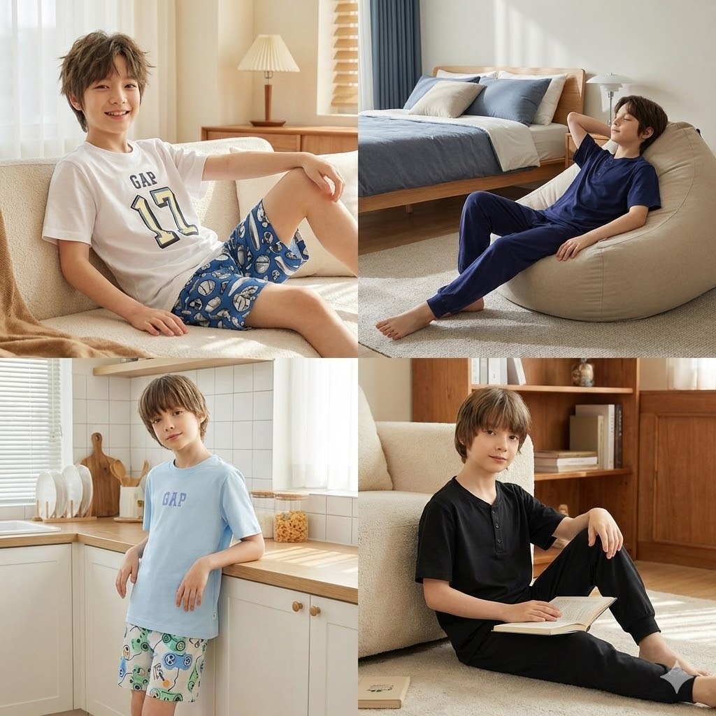 【預購】Gap H021916 童裝 4 件式睡衣套裝