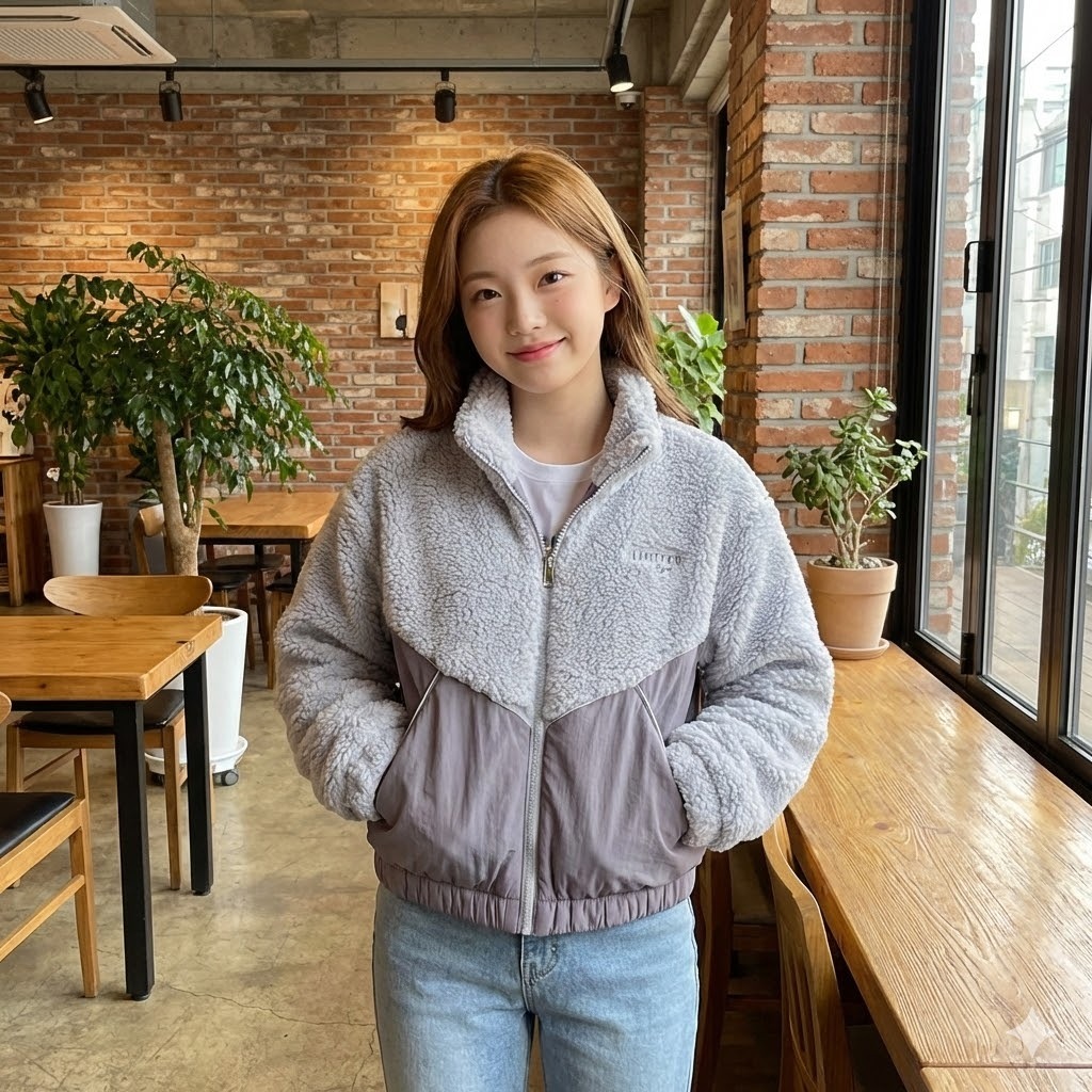 【現貨】Limited Too H021926 女童拼色羊羔絨保暖外套