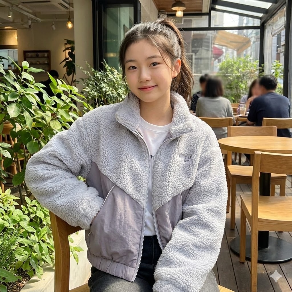 【現貨】Limited Too H021926 女童拼色羊羔絨保暖外套