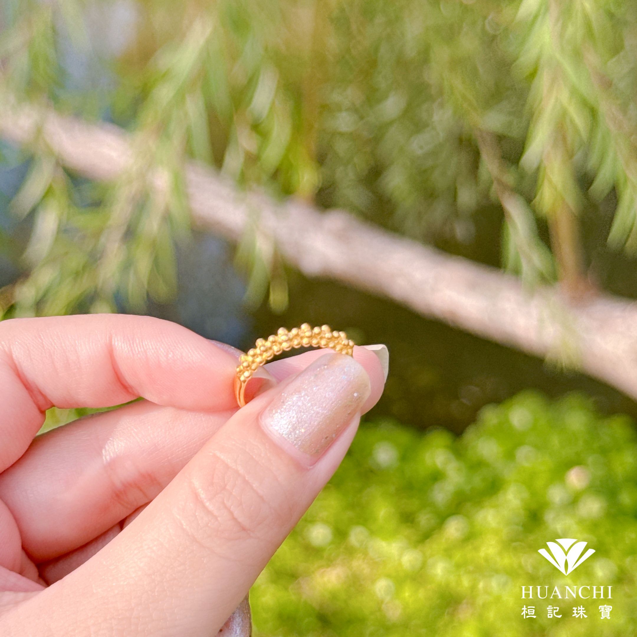 點點桂花 黃金戒指