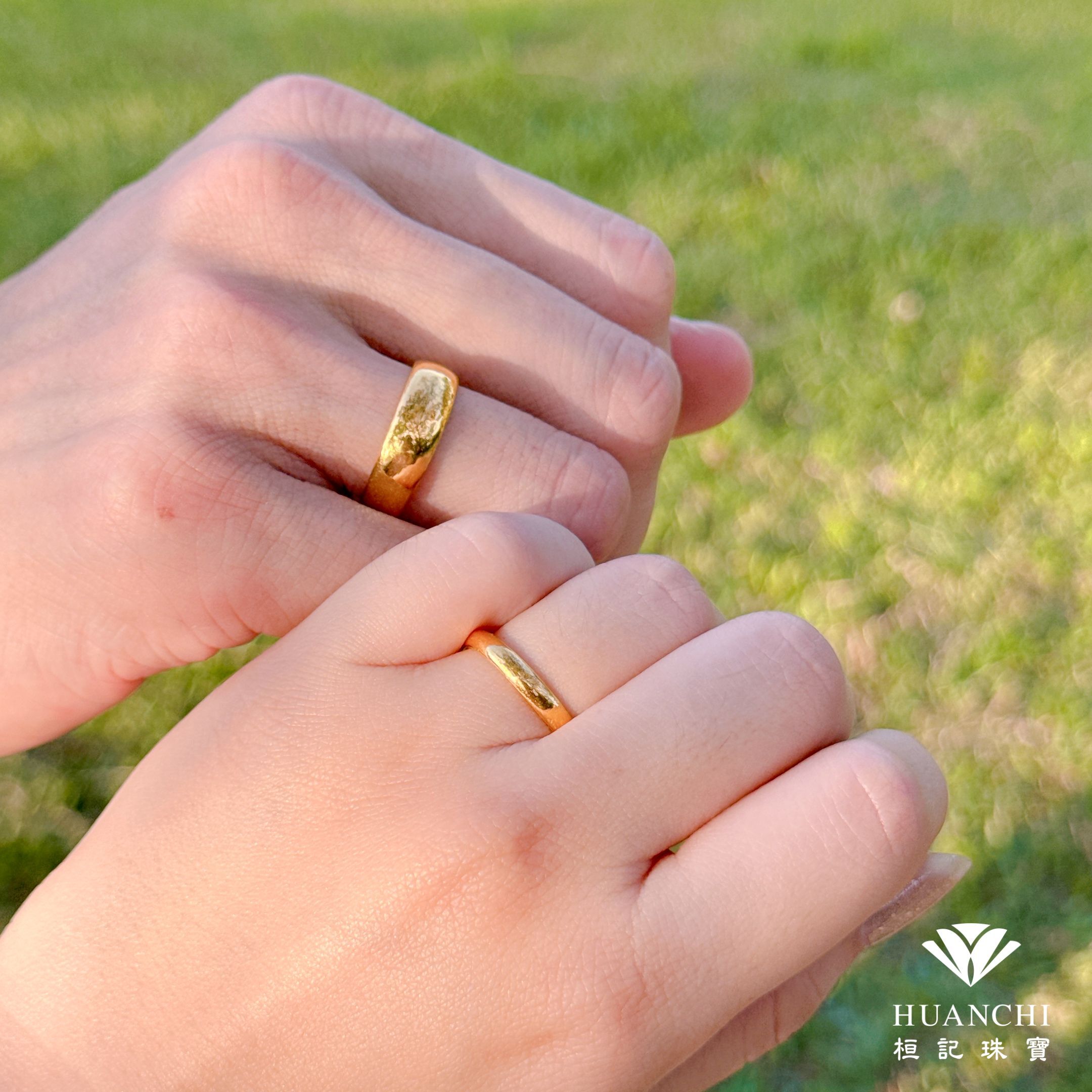 素戒(亮面) 黃金戒指