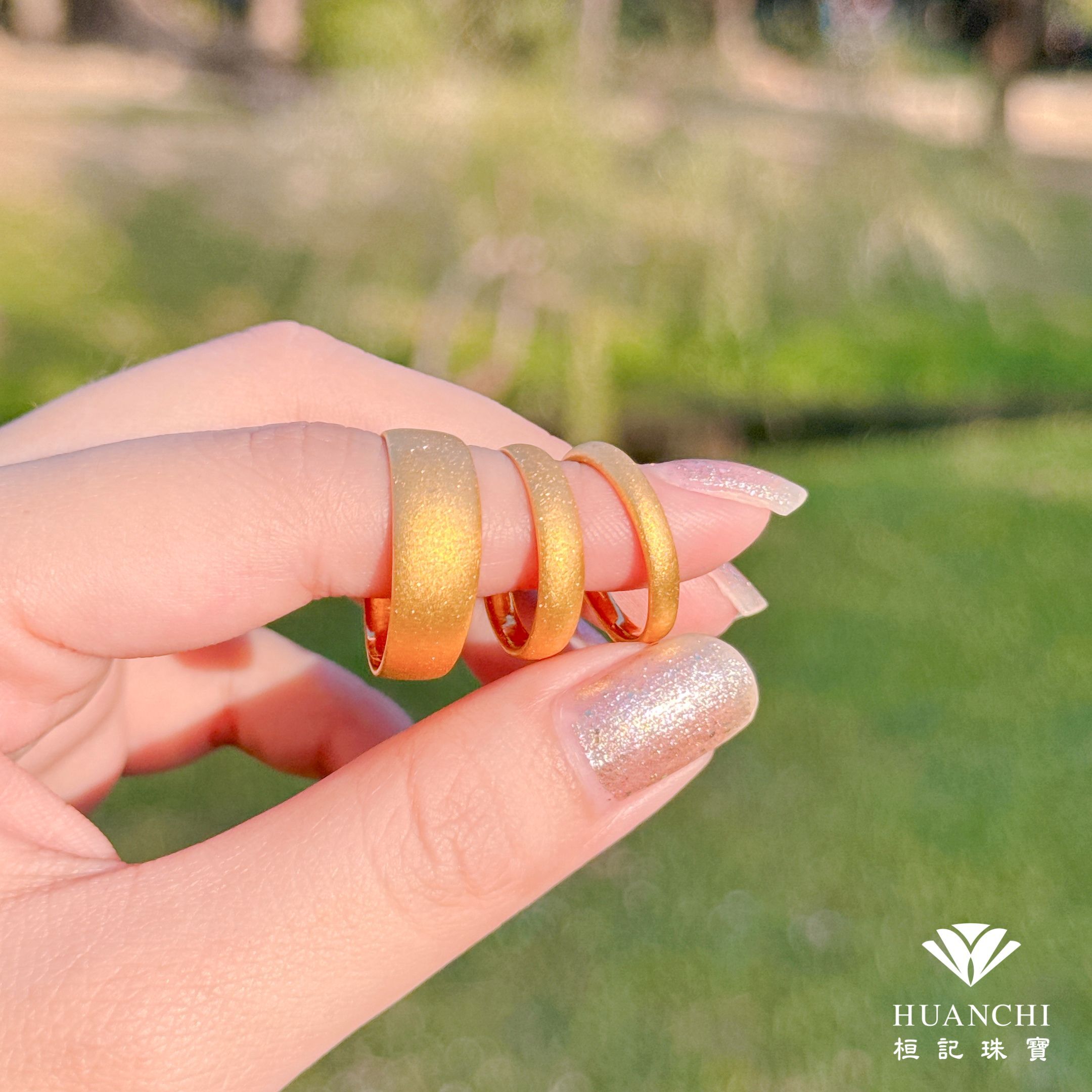 素戒(霧面) 黃金戒指