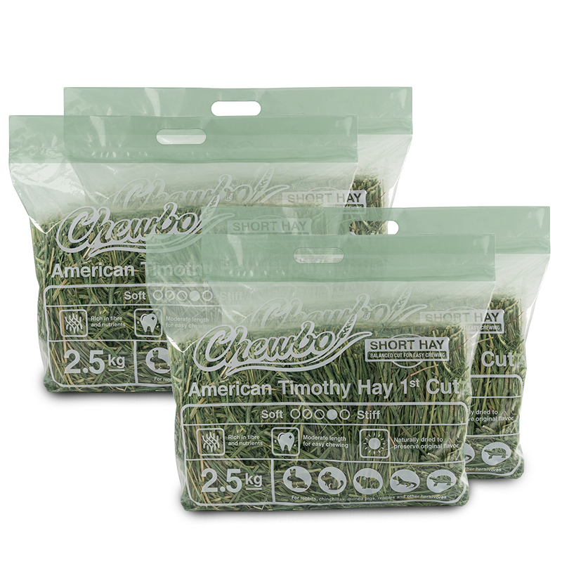 Chewbo 美國一割提摩西草（短切）環保版 - 2.5kg x 4包