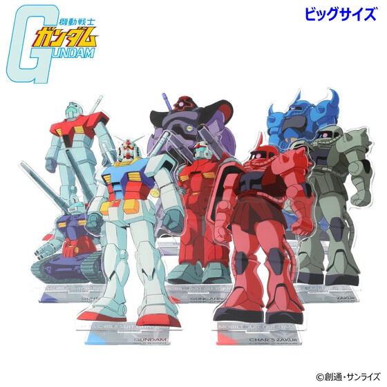 246681 Pbandai 預訂 2026/4月 機動戦士ガンダム MSイラスト ビッグアクリルスタンド（全8種） 大size