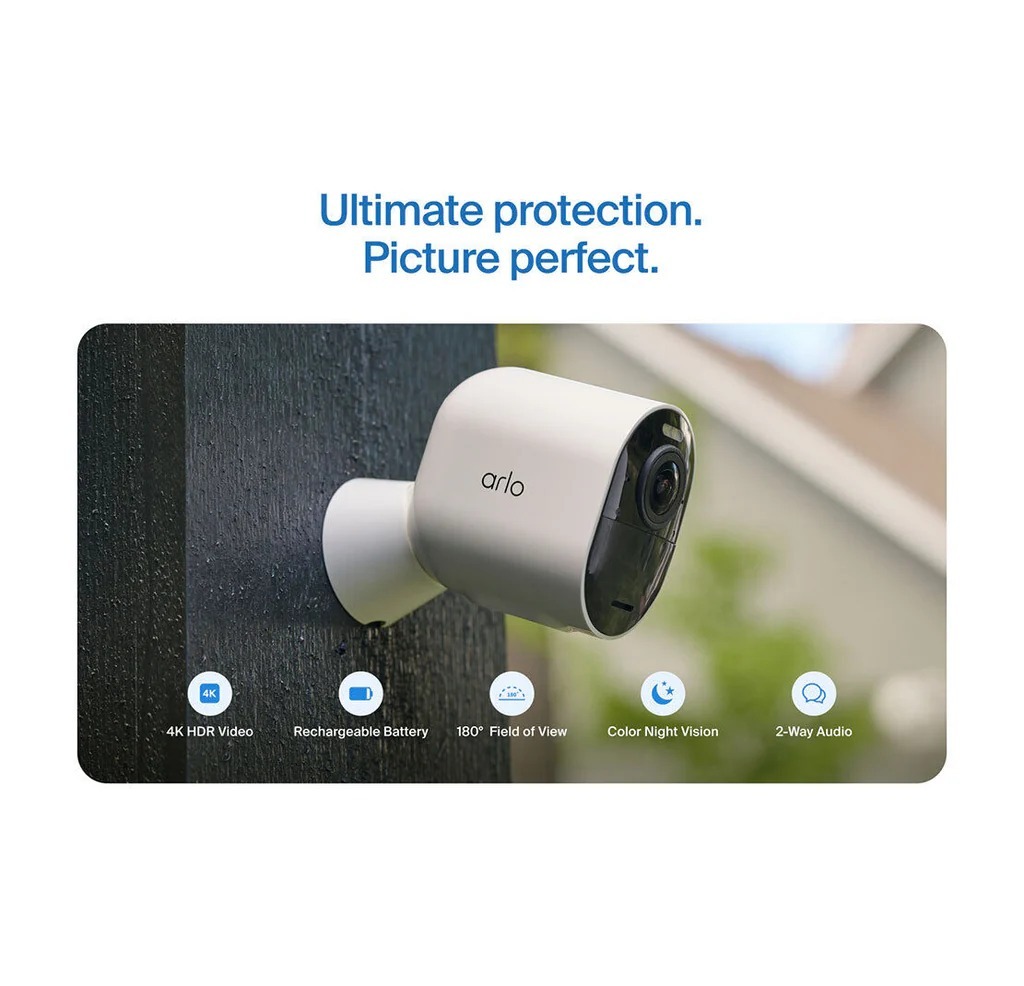 Arlo Essential 3 2K HDR 無線網路攝影機 – 電池供電 + AI 智慧偵測 + 彩色夜視