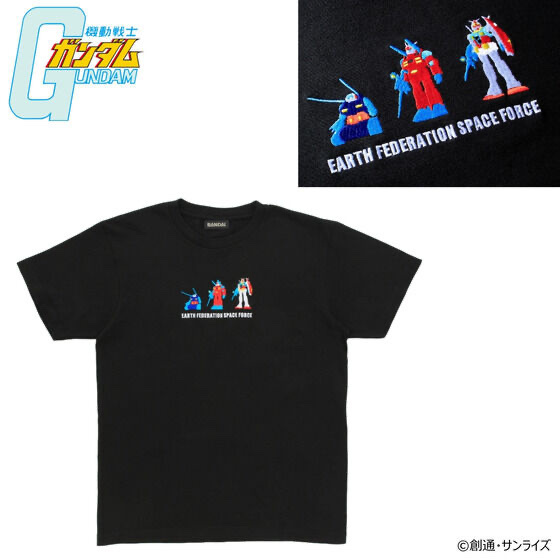 246694 Pbandai 預訂 2026/4月 機動戦士ガンダム MS刺しゅうTシャツ 地球連邦軍