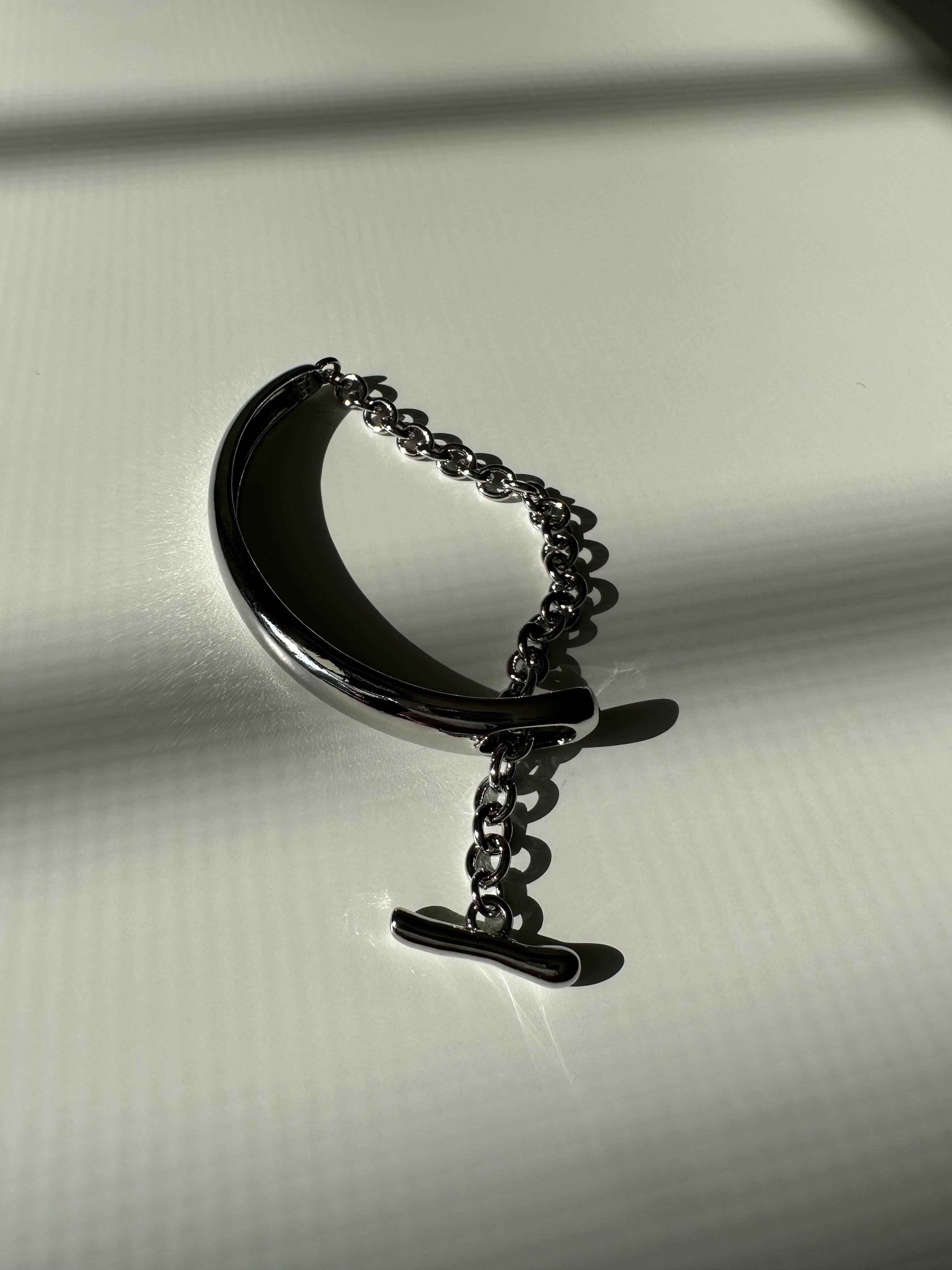 S925 chain x curve bracelet