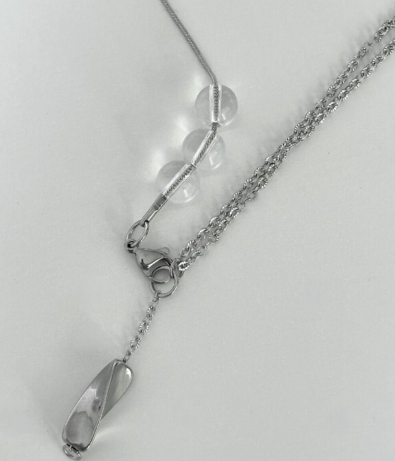 OFUSE aqua necklace(clear) 項鍊