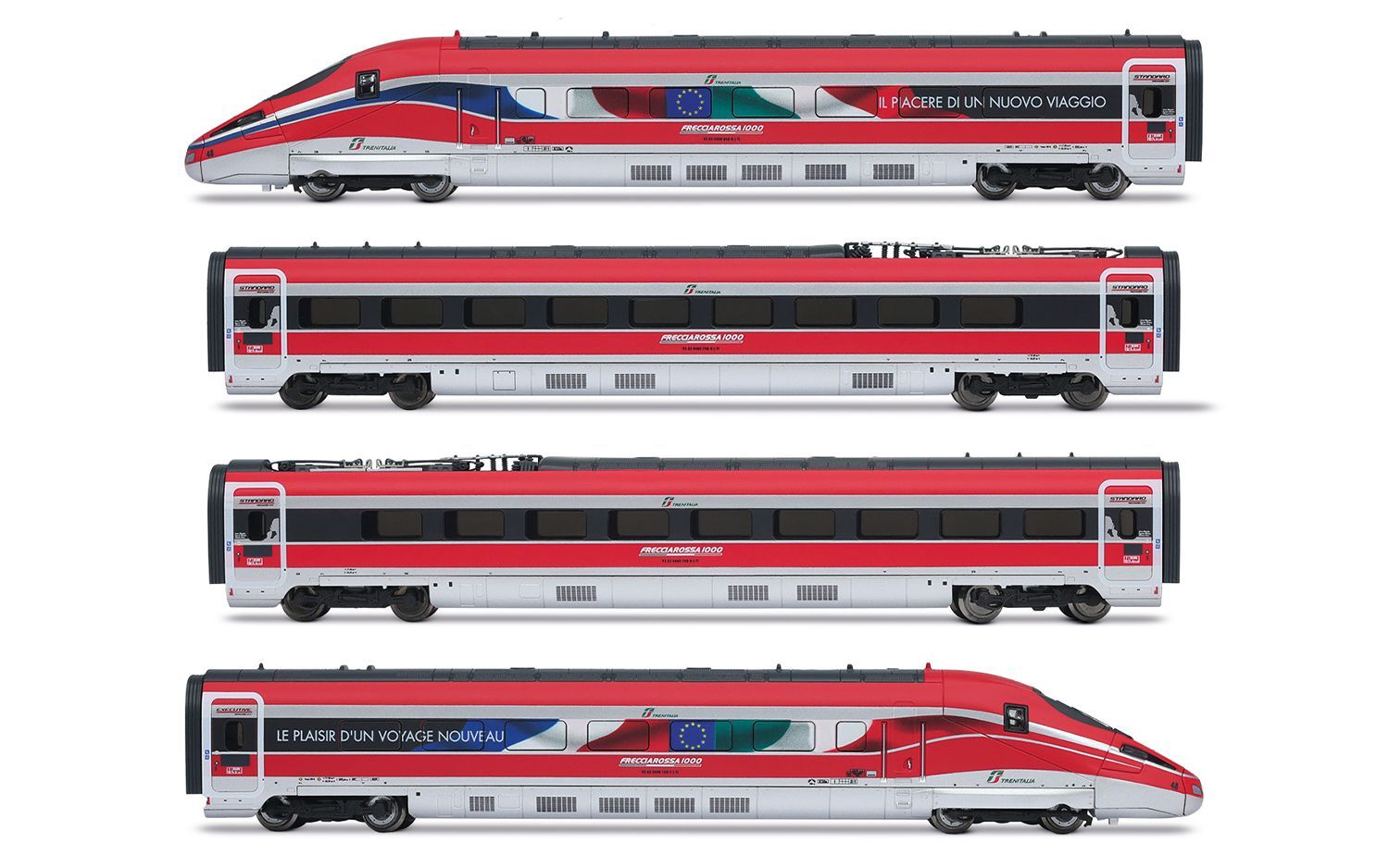 Arnold HN2621 1:160 FS Trenitalia 高速列車「Frecciarossa 1000」四節車廂套裝 「全新旅程的樂趣」廣告 第六集