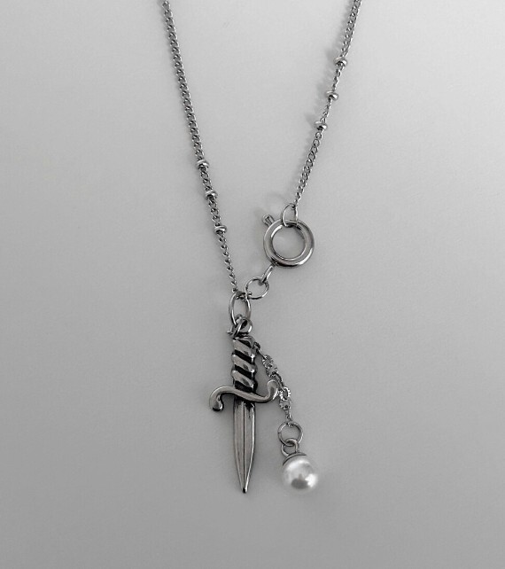 OFUSE pearl drop necklace(knife) 項鍊