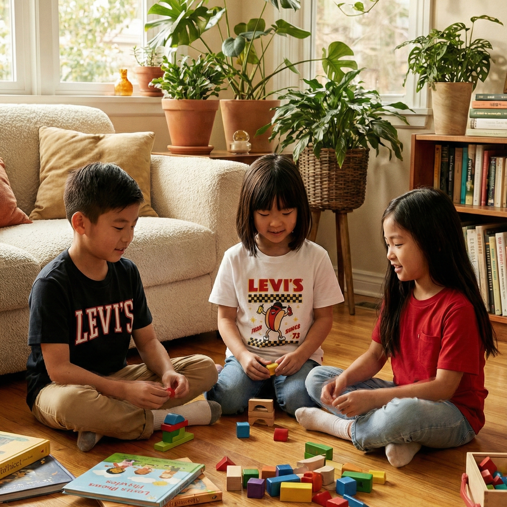 【預購】Levis H022004 童裝經典標誌短袖 Tee 3 件裝