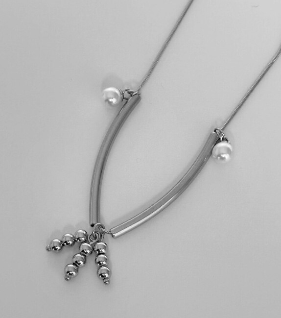 OFUSE pearl drop necklace(ball)