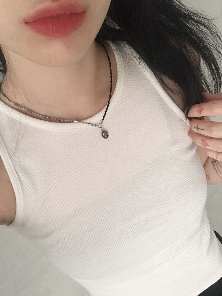 OFUSE half cross necklace 項鍊