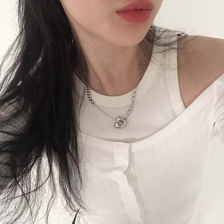 OFUSE heart hole necklace 項鍊