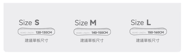 【SHANHIGH】滑雪板保護套_BOARD SLEEVE FOR SNOWBOARD_尺寸參考