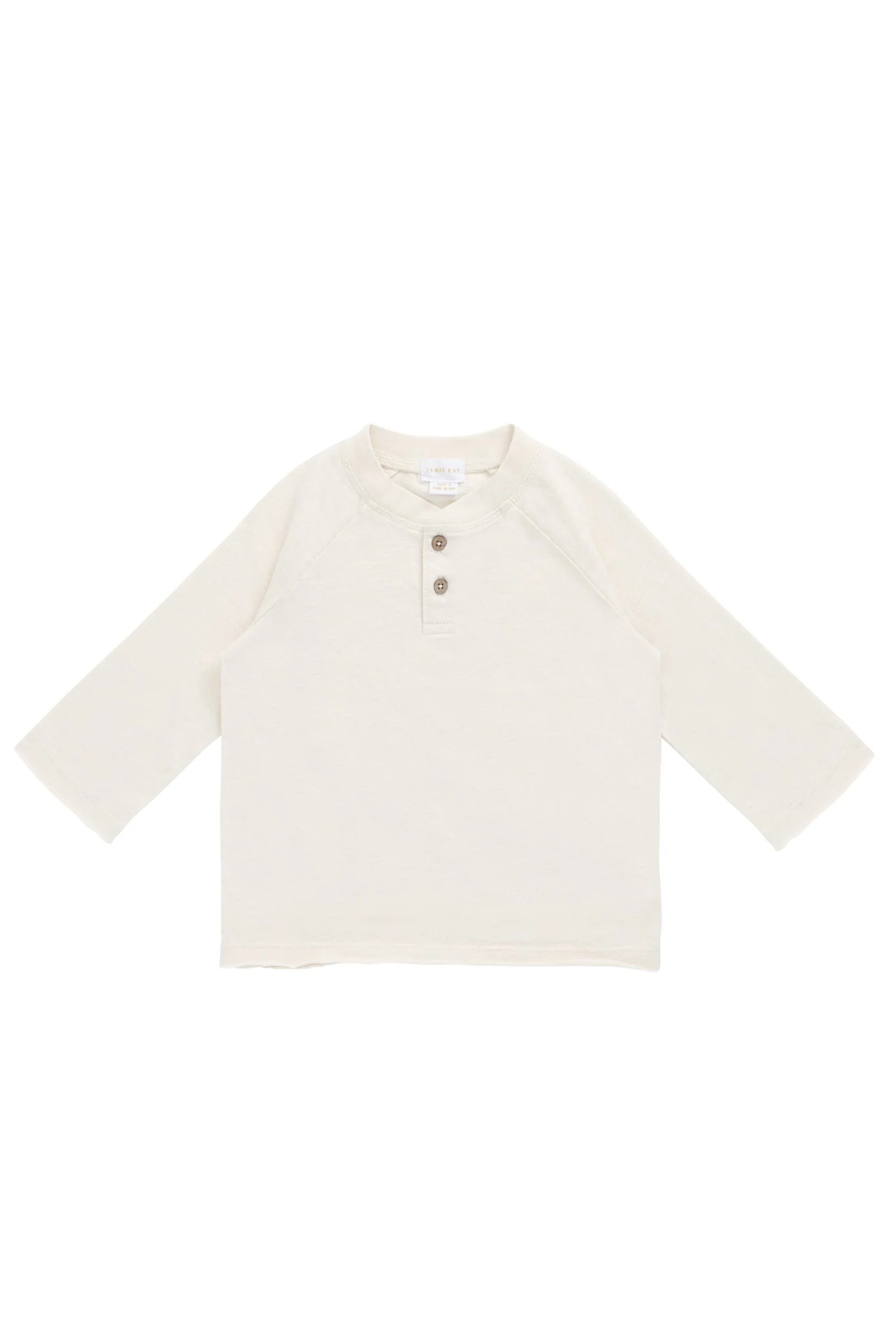 【預購】JAMIE KAY -Organic Cotton Lewis Long Sleeve Tee（Parchment）