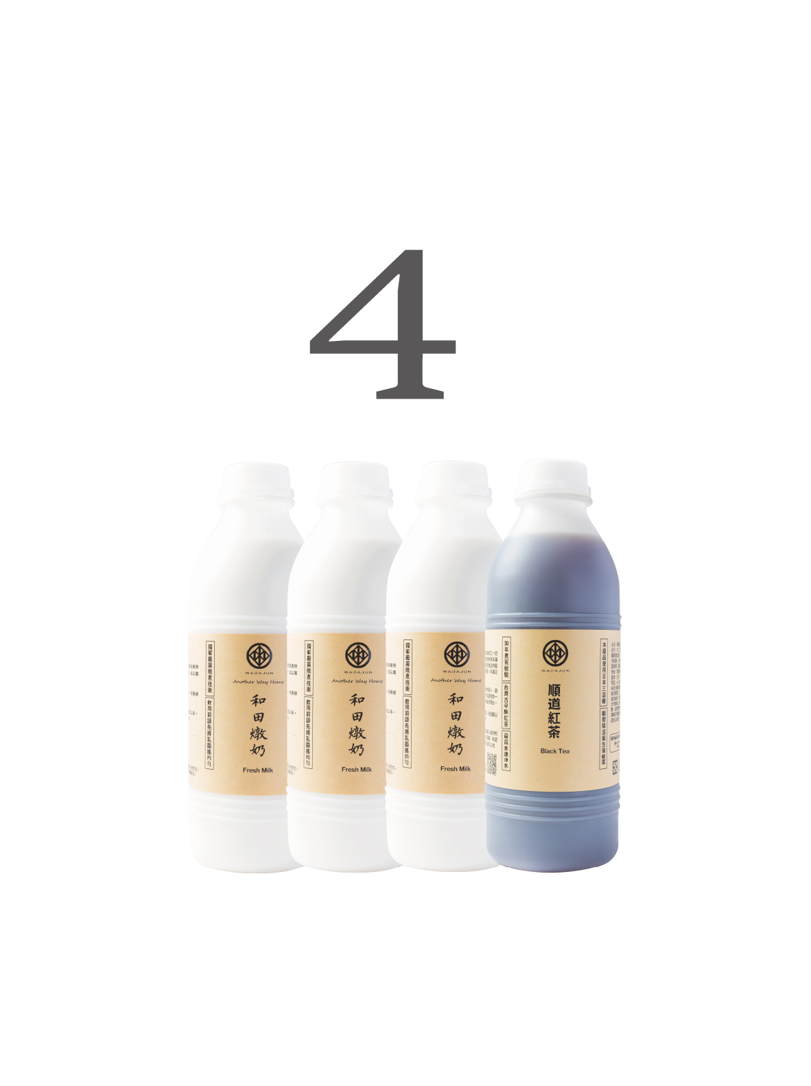 有糖紅茶｜燉奶｜４入組
