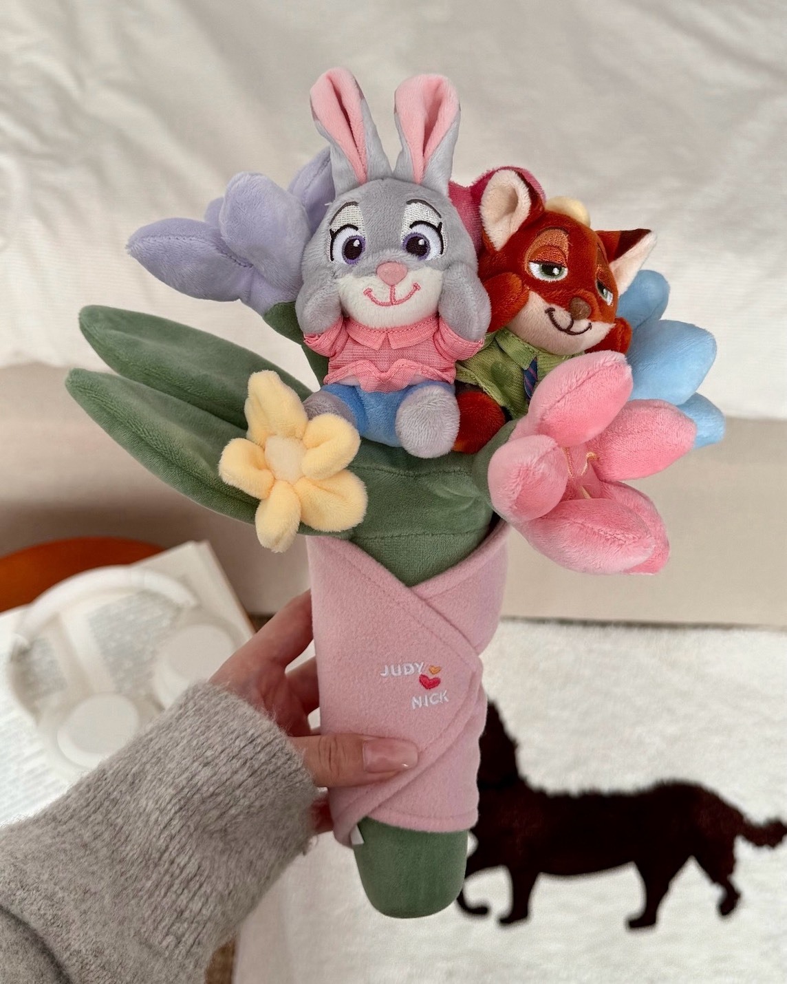 <送女友>正版授權 Disney 迪士尼 史迪奇 動物方程式 毛絨 娃娃 花束 2款