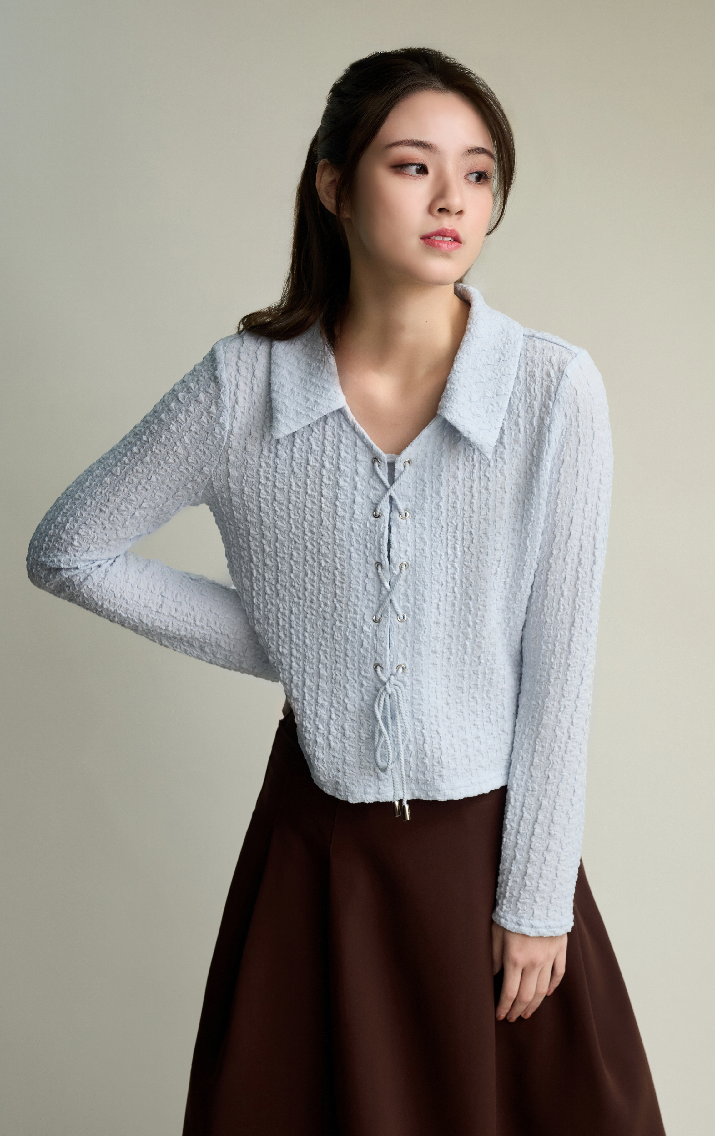 Cross-strap Knit Top ST0401