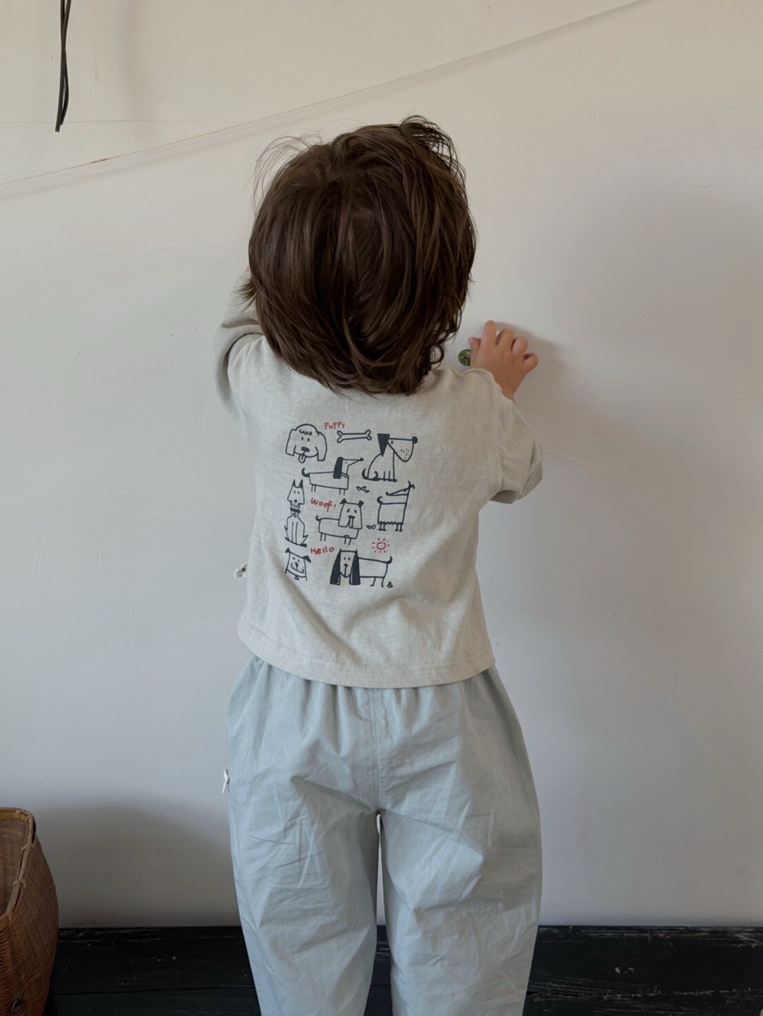 小狗塗鴉純棉上衣