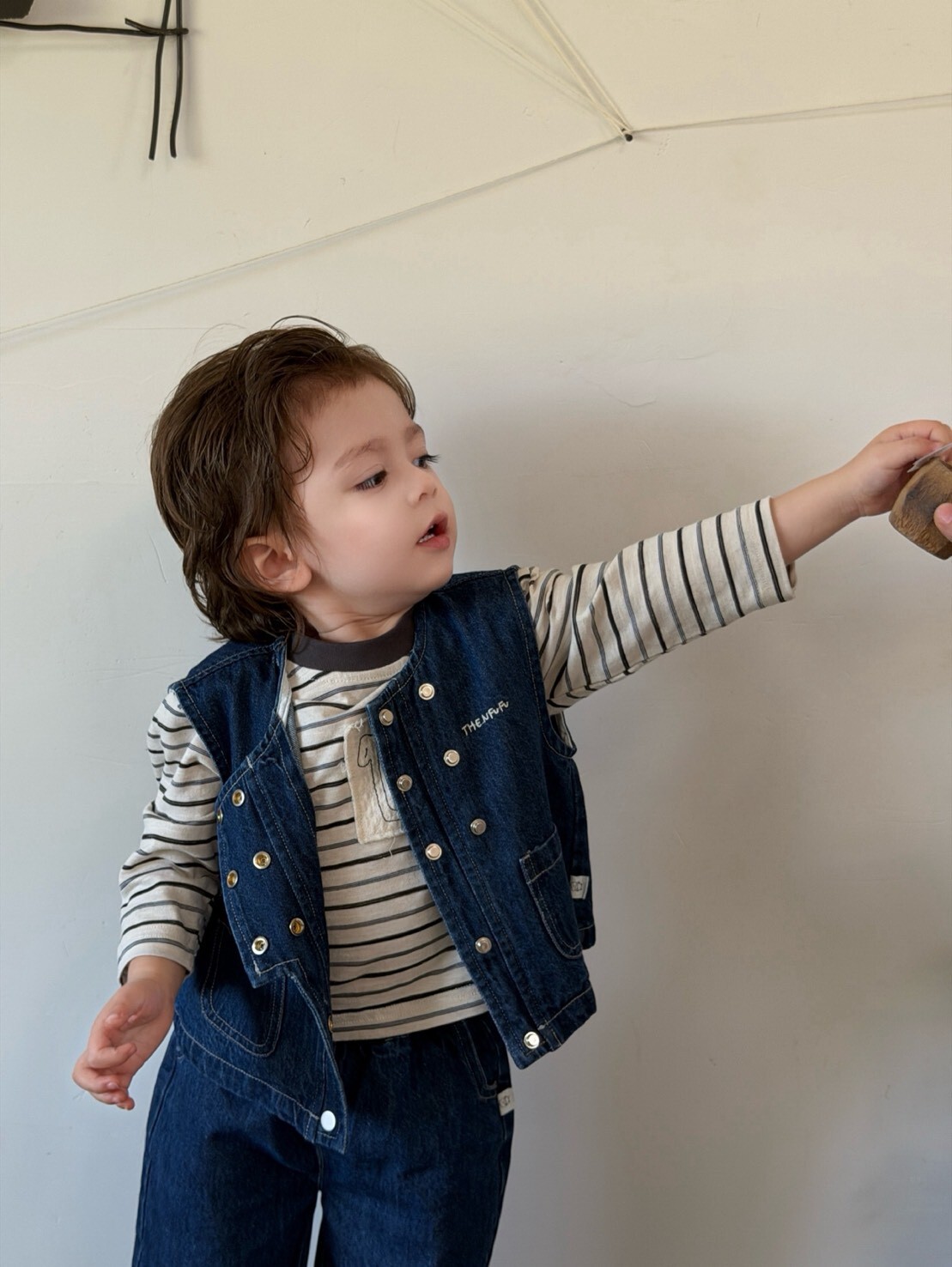 帥氣牛仔工裝套裝