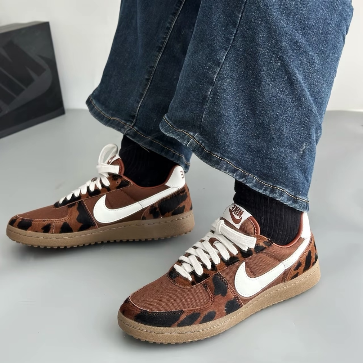NIKE FIELD GENERAL CINNAMON 棕色 動物紋 "COW PRINT" 焦糖底 復古 休閒鞋 女鞋 IM5768-200