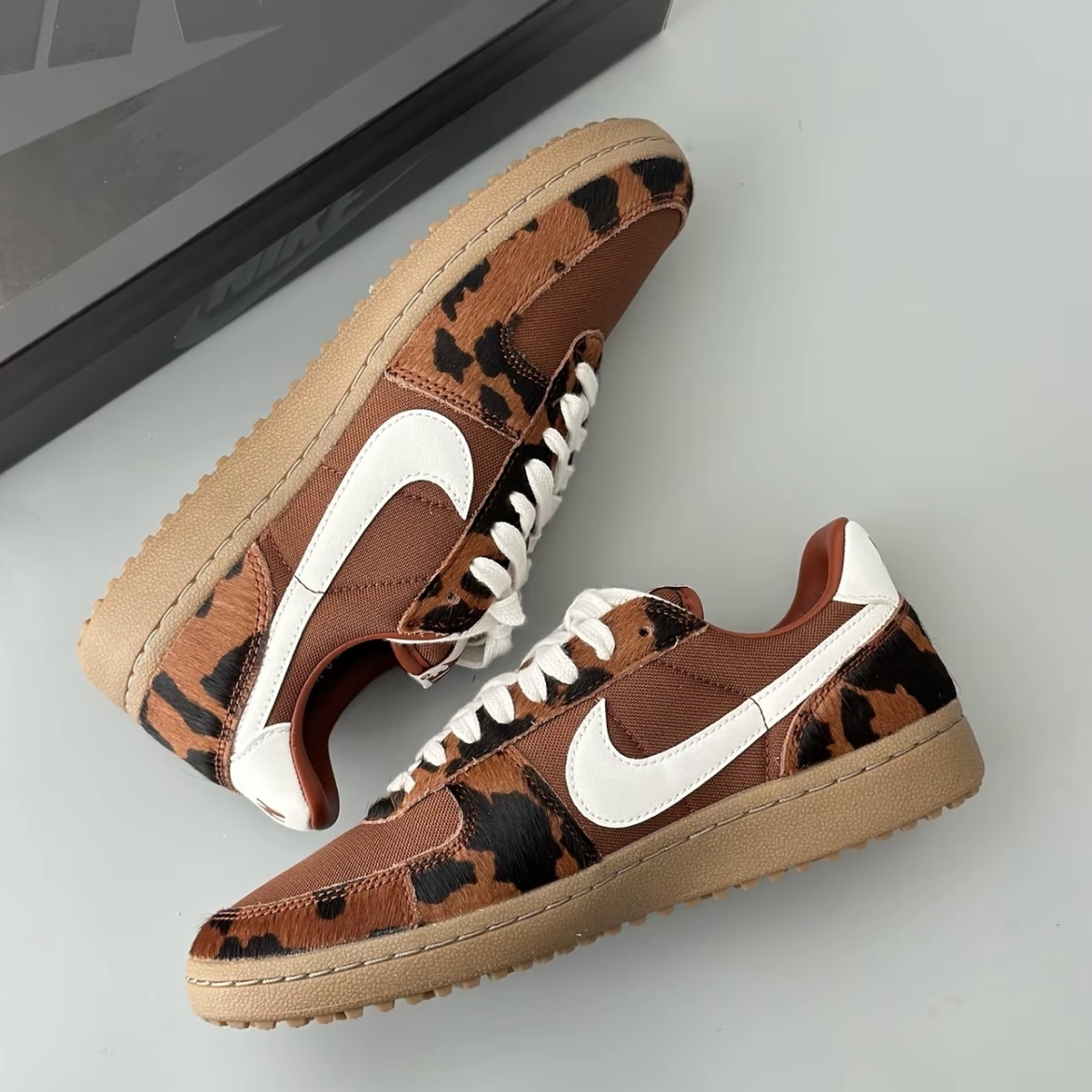 NIKE FIELD GENERAL CINNAMON 棕色 動物紋 "COW PRINT" 焦糖底 復古 休閒鞋 女鞋 IM5768-200