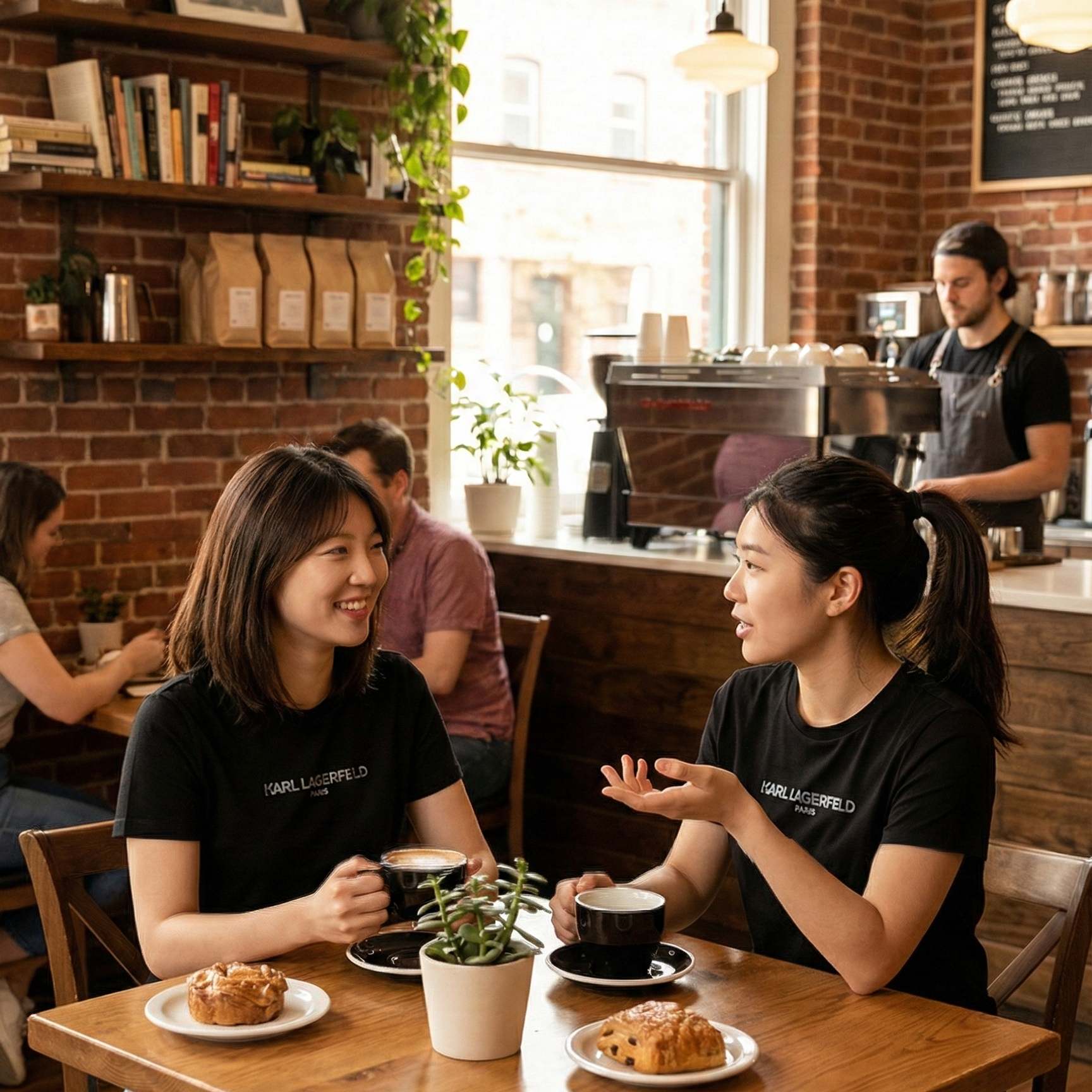 【預購】KARL LAGERFELD PARIS H022005 經典迷彩小標短袖 Tee