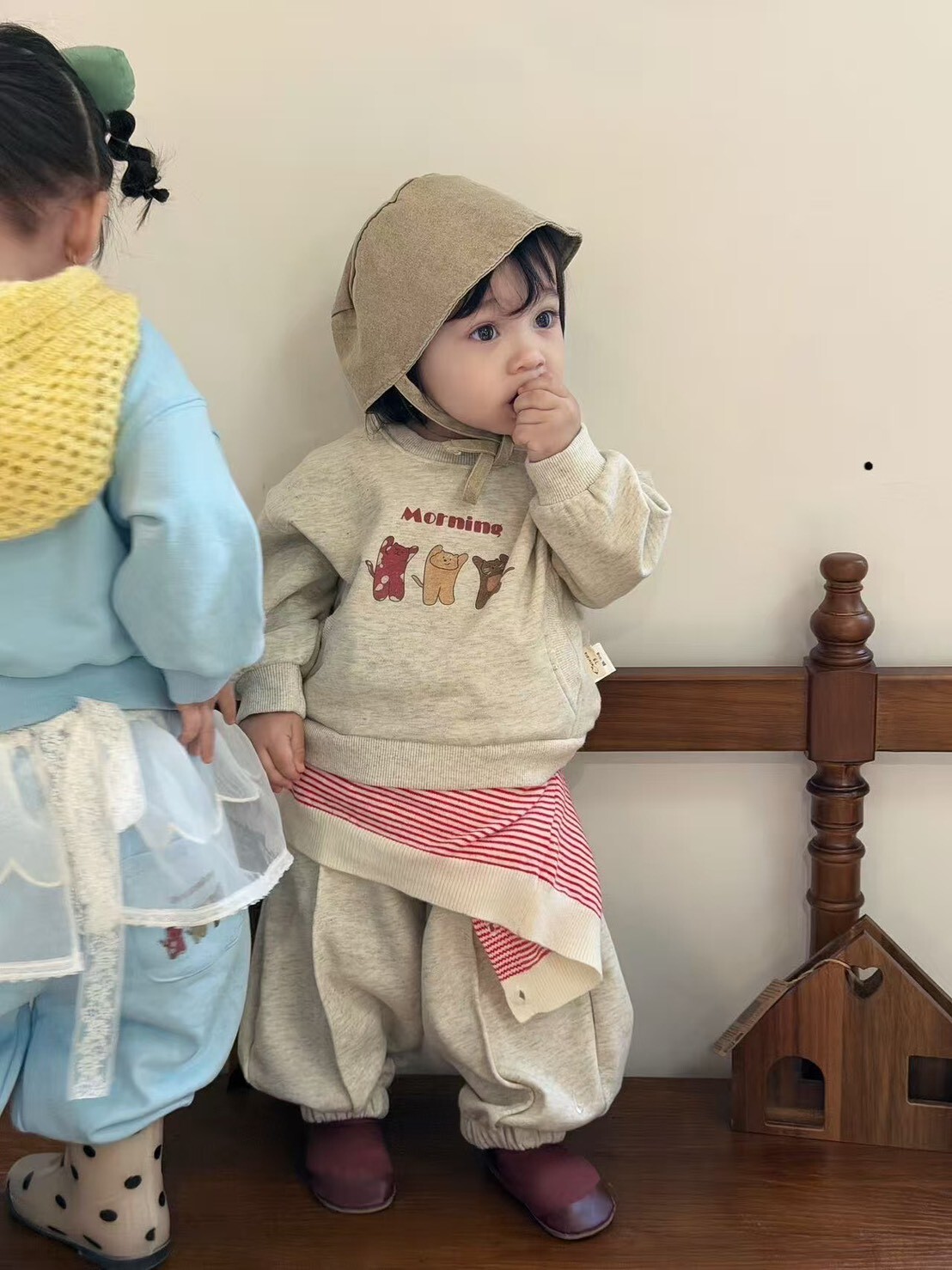 韓系小貓衛衣套裝