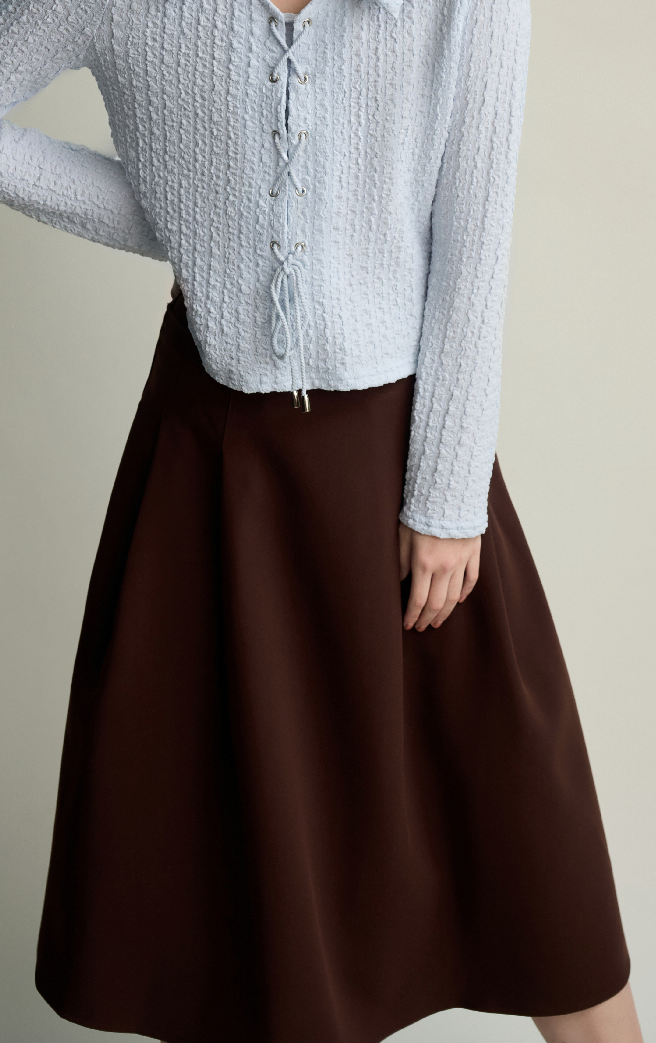 Corrugated Ribbon Maxi Dress SK0281