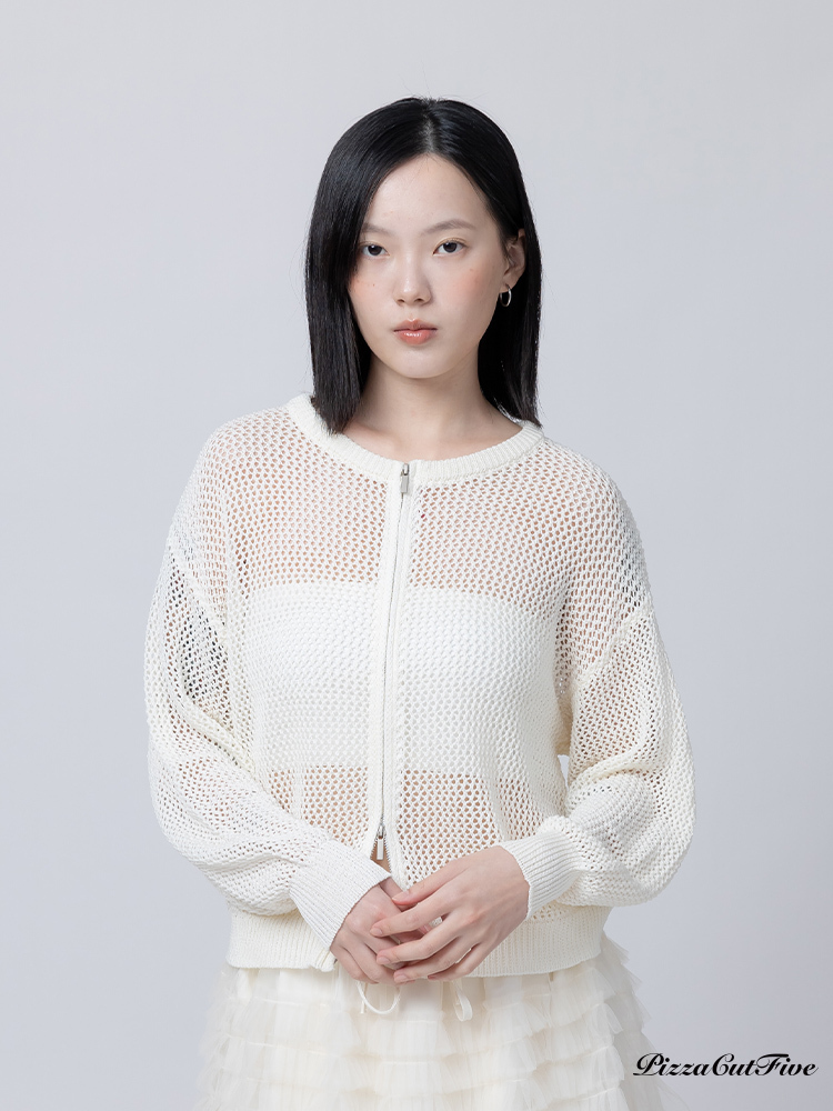 縷空拉鏈針織上衣/外套 PizzaCutFive PCF261415013