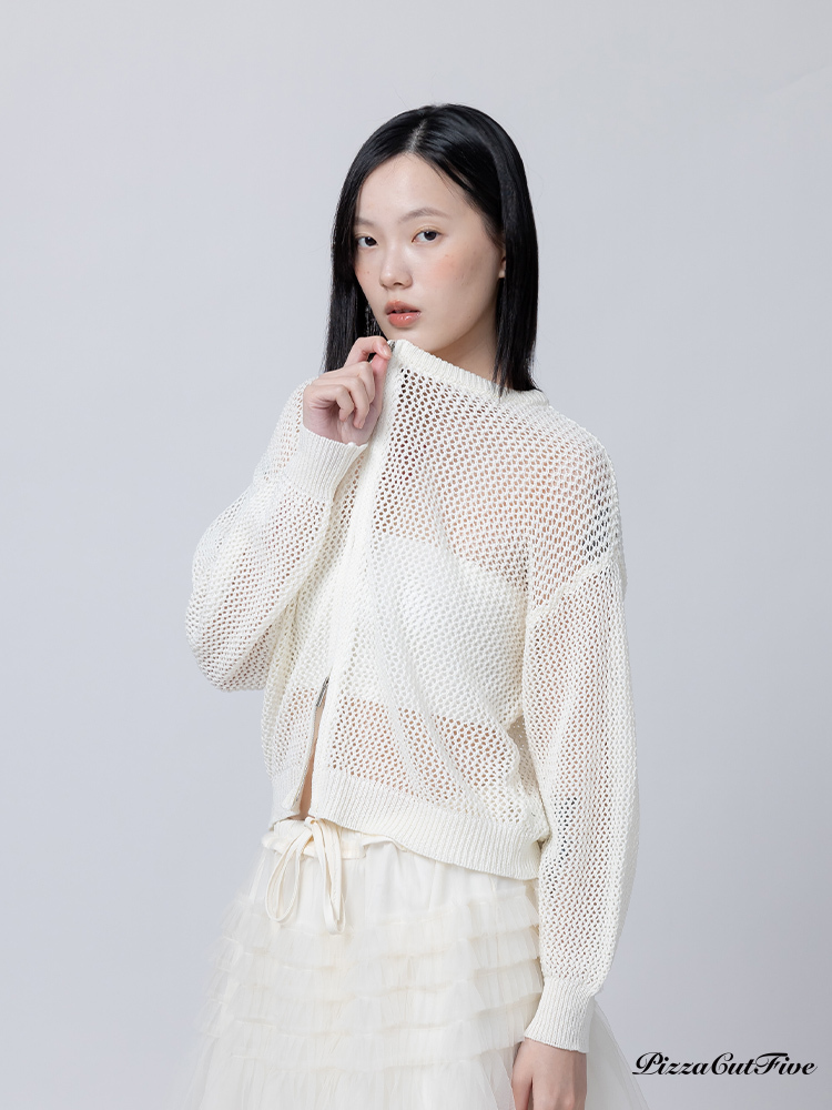 縷空拉鏈針織上衣/外套 PizzaCutFive PCF261415013