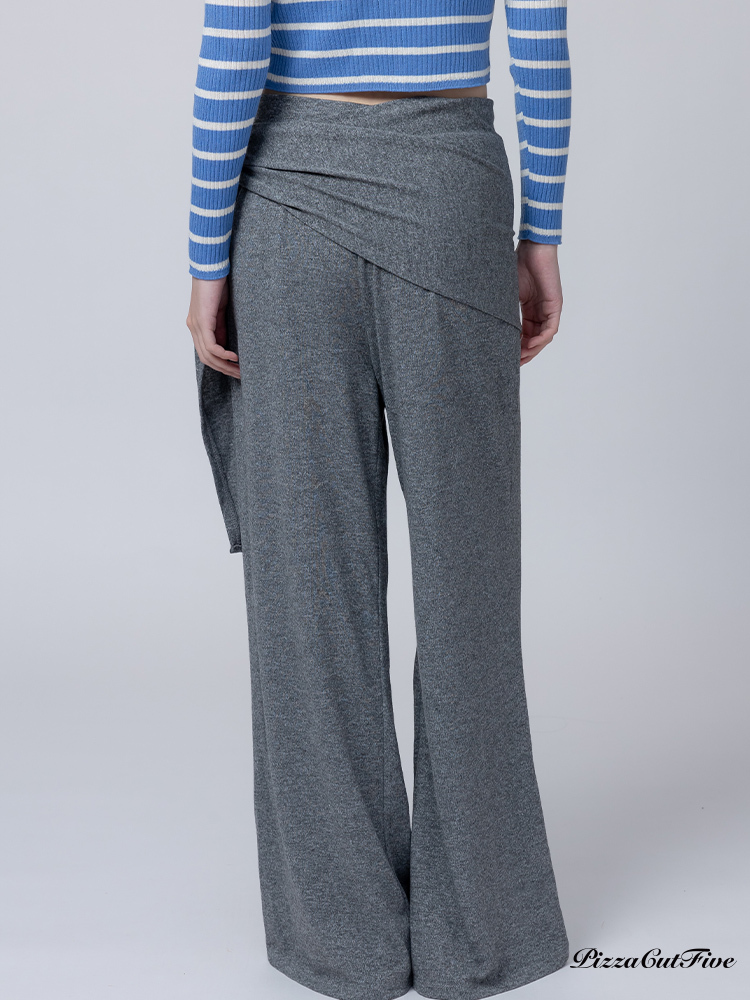 腰間綁帶(可拆式)造型長褲 PizzaCutFive PCF261480011