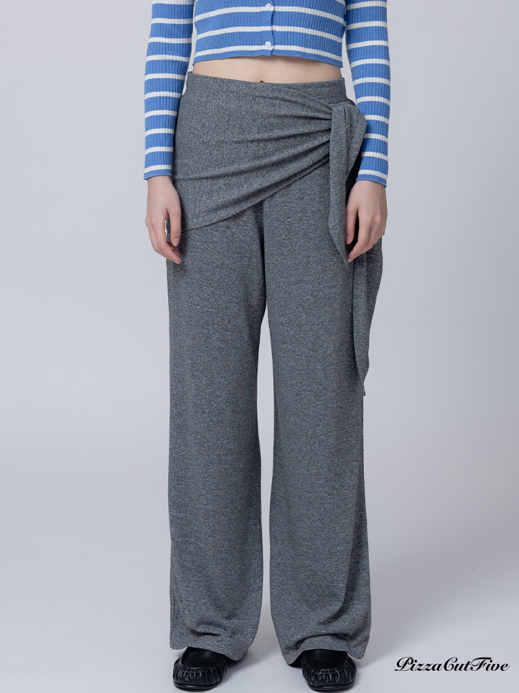 腰間綁帶(可拆式)造型長褲 PizzaCutFive PCF261480011