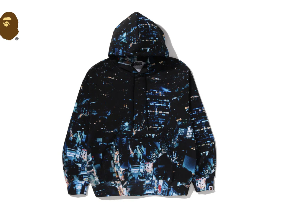 【BAPE男生】0221 發售 寬版帽TEE GOVERALL PRINT CREASE RELAXED FIT PULLOVER HOODIE